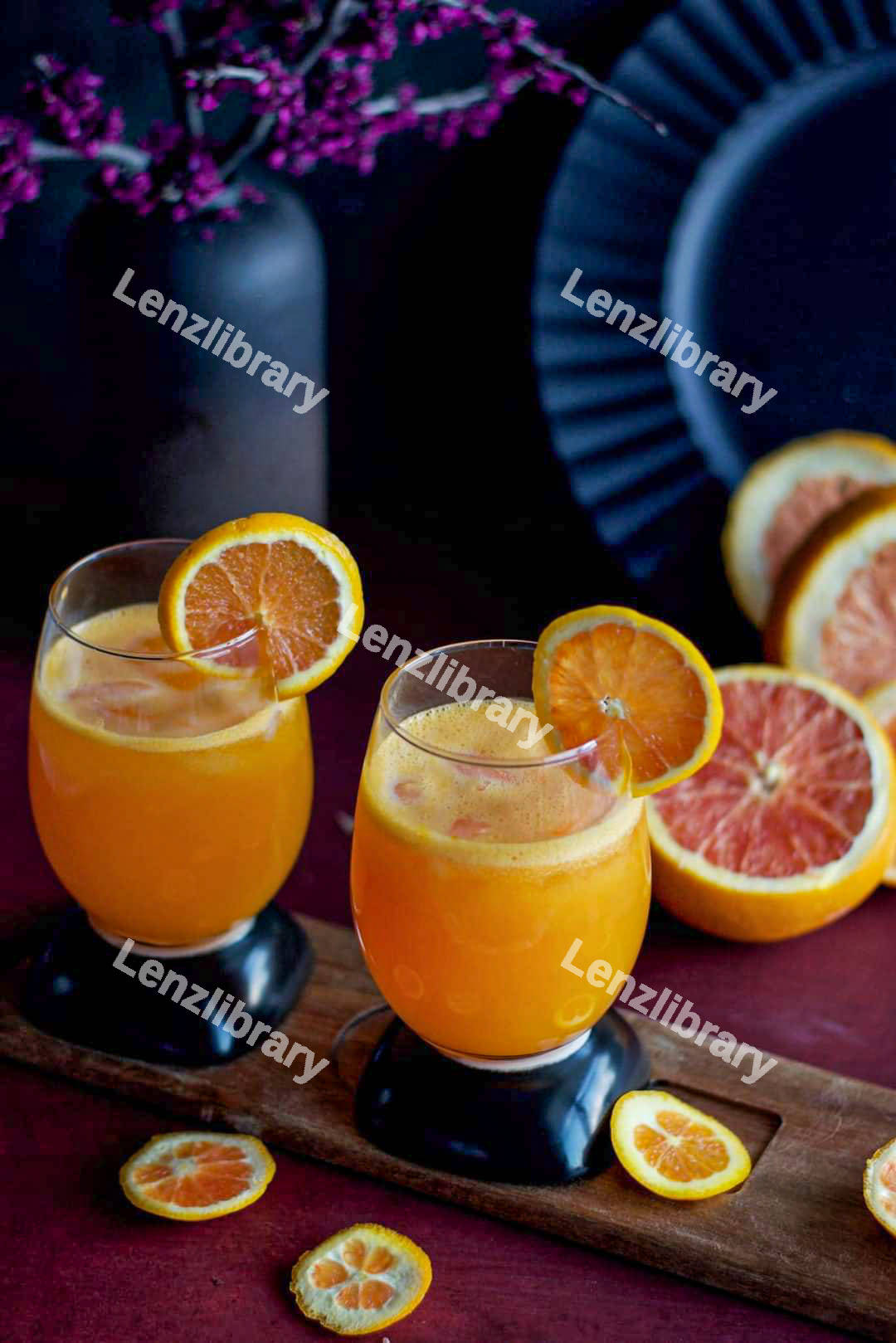 Glasses of orange juice